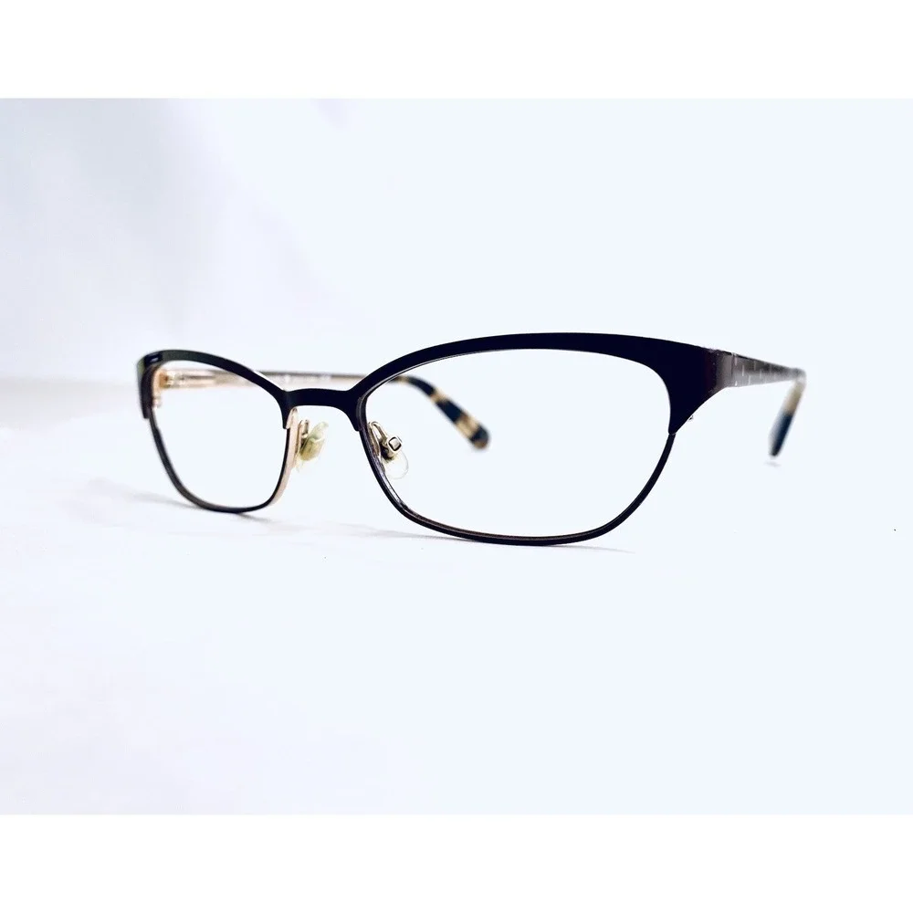 Kate Spade Brown & Gold Cat Eye Polka Dot Temple Glasses Leticia 52 16 135